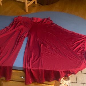 Elegant Red Flare Pants